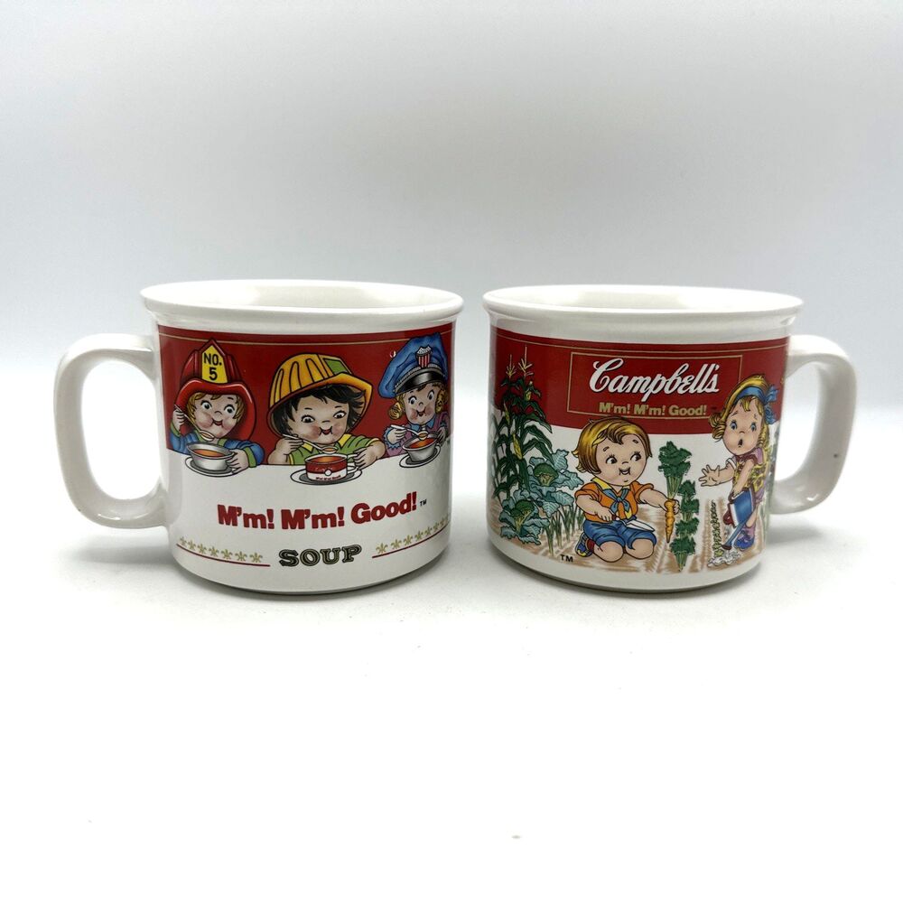 Lot of 2 Westwood Campbell Soup Bowl Cups 14oz Vintage 1993